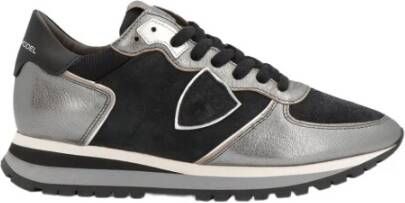 Philippe Model Winter Sneakers met Metallic Accenten Grijs