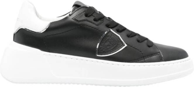 Philippe Model Tres Temple Sneakers: Schone vormen Italiaanse materialen Black Dames