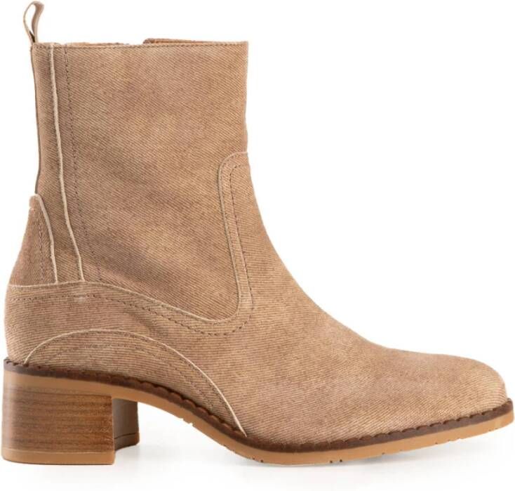 Piedi Nudi Stijlvolle Enkellaars Brown Dames