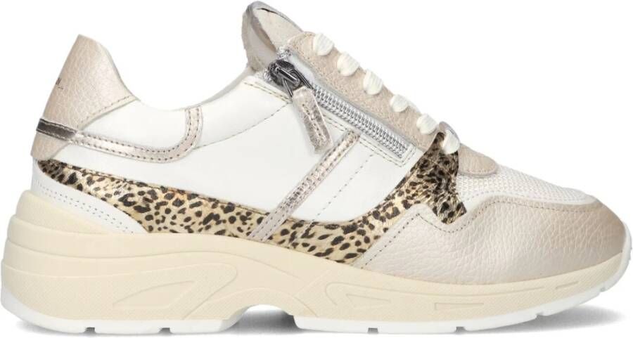 Piedi Nudi Witte Leren Sneakers Kara 02.11 Multicolor Dames