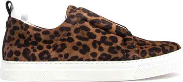 Pierre Hardy Leopard Black Sneakers Brown Dames