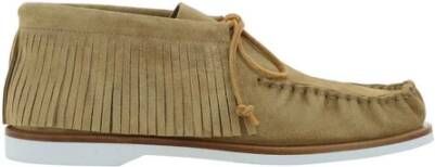 Pierre Hardy Loafers van suède met franjedetail Beige Dames