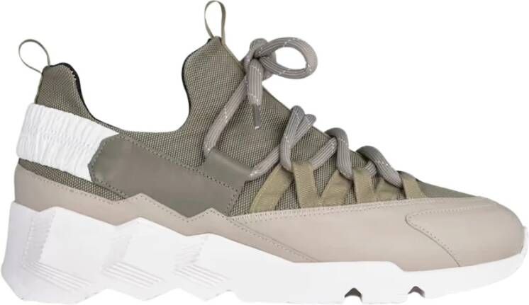 Pierre Hardy Trek Comet Sneakers in Khaki Grijs Wit Gray Heren