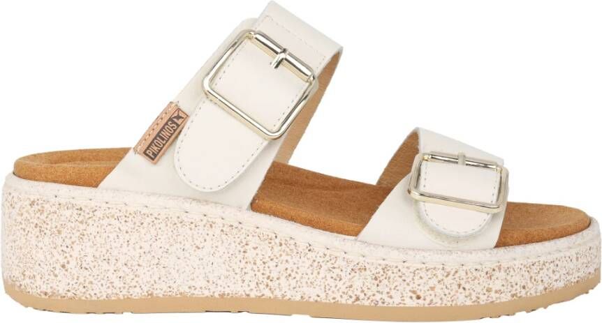 Pikolinos Alzira Damesandaal Off White Beige Dames