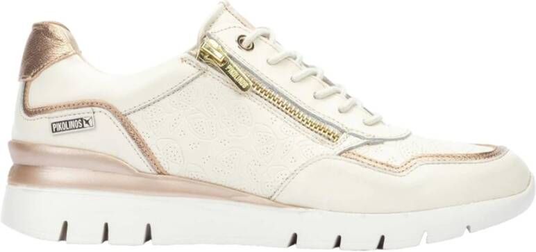 Pikolinos Beige Casual Leren Sneakers Beige Dames