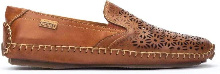 Pikolinos Geperforeerde zomerloafer Bruin Brown Dames