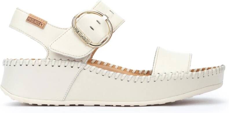 Pikolinos Lichtgewicht witte leren sandalen voor vrouwen White Dames