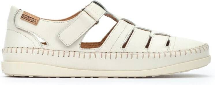 Pikolinos Off White Dames Sandaal met Klittenbandsluiting Beige Dames