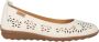 Pikolinos Off White Geperforeerde Dames Ballerina Beige Dames - Thumbnail 2