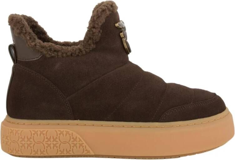 Pinko Bruine Bootie Enkellaarzen Brown Dames