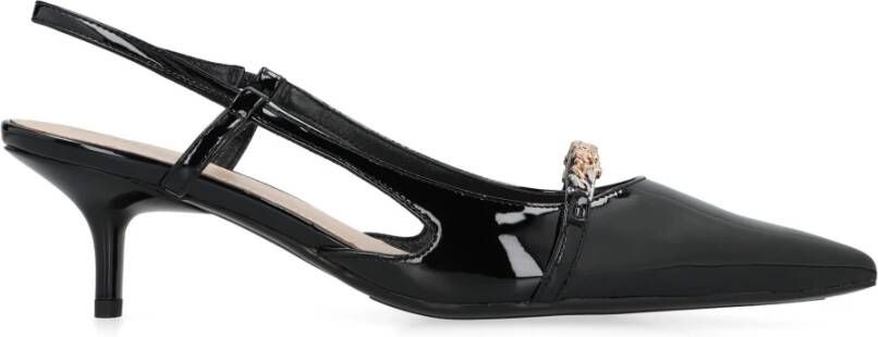 Pinko Lakleren slingback kittenhakken Black Dames