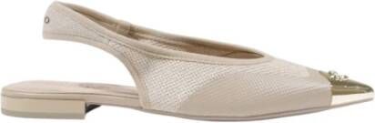 Pinko Leren Dames Sandalen Lente Zomer Collectie Beige Dames