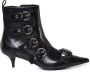 Pinko Leren Platte Schoenen Black Dames - Thumbnail 1