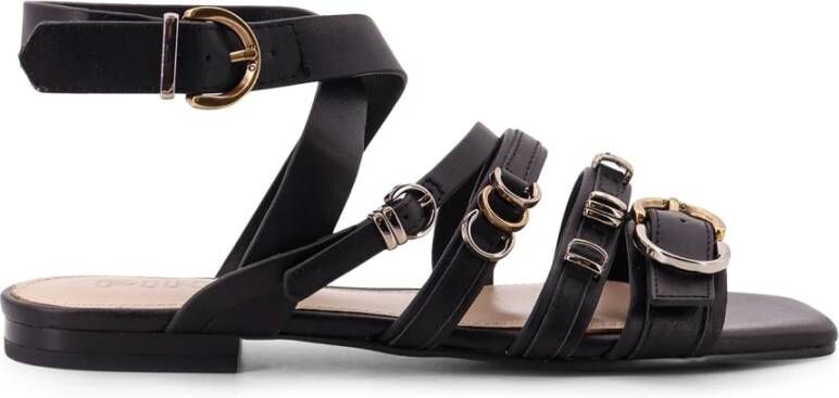 Pinko Leren sandalen met verstelbare bandjes Black Dames