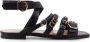 Pinko Leren sandalen met verstelbare bandjes Black Dames - Thumbnail 1