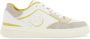 Pinko Leren sneakers met limedetails voor vrouwen White Dames - Thumbnail 1