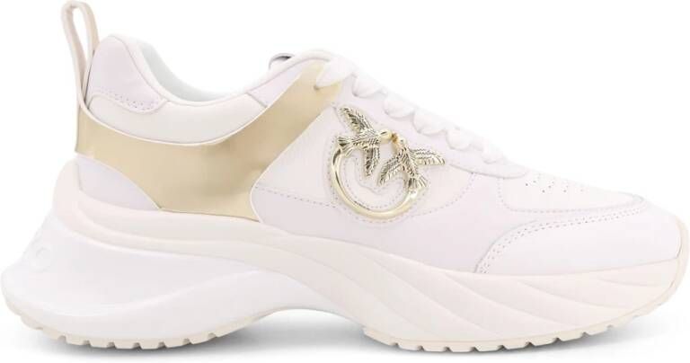 Pinko Love Birds Leren Sneakers White Dames