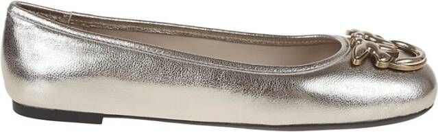 Pinko Metallic Ballerina's voor Vrouwen Gray Dames