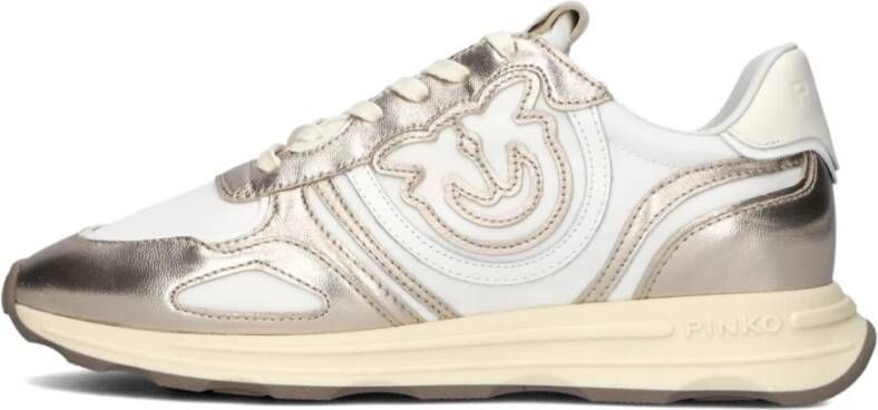 PINKO Lage Sneakers Dames Zoe 01 Maat: 37 Materiaal: Leer Kleur: Goud