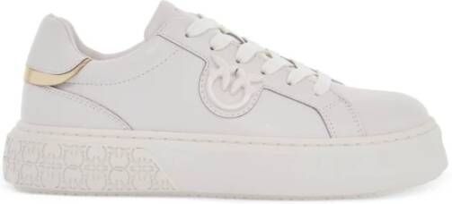 Pinko Monogram Detail Platform Sneakers met Love Birds White Dames