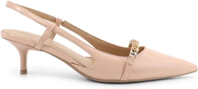 Pinko Platte schoenen met elastische tailleband en metalen logo Beige Dames