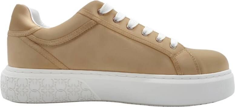 Pinko Sneaker in Satin Corda Stijl Beige Dames