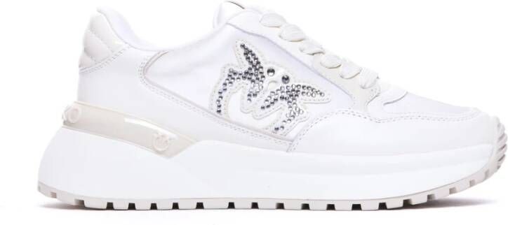 PINKO Lage Sneakers Dames Gem 07 Maat: 37 Materiaal: Leer Kleur: Wit