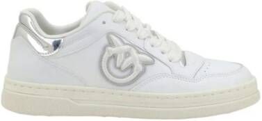 Pinko Stijlvolle Veterschoenen met Paneeldesign White Dames