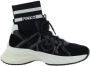 Pinko Stretch Sok Sneakers met Geborduurd Logo Black Dames - Thumbnail 1