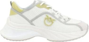 pinko Wave Toe Sneakers met Gestructureerde Zool White Dames