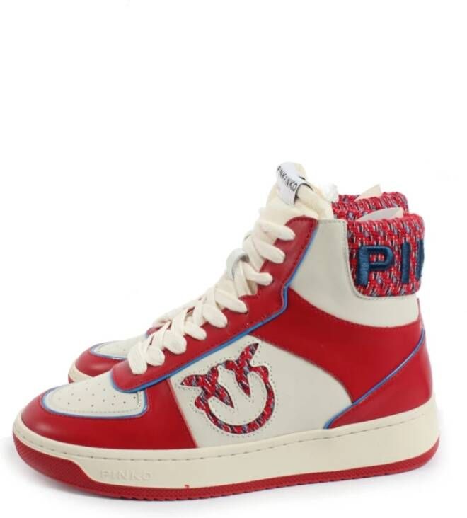 Pinko Wit rode sneakers voor dames Red Dames