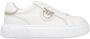 Pinko Witte Flatform Sneakers van Leer met Gouden Logo White Dames - Thumbnail 1