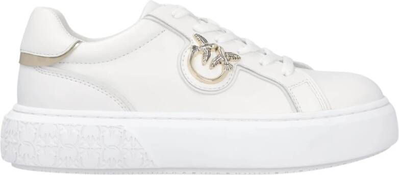 Pinko Witte Sneakers met Flatform Zool White Dames