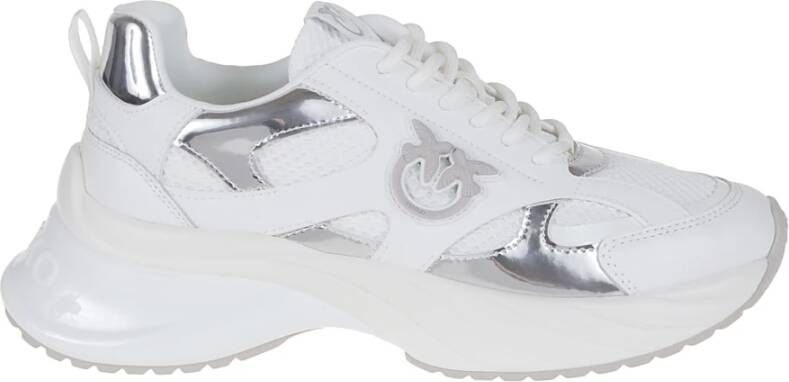 pinko Witte Sneakers met Spiegeleffect White Dames