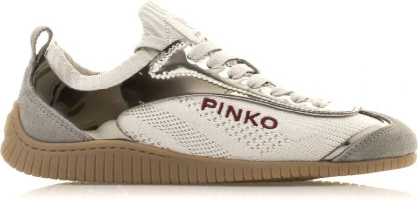 Pinko Zilveren Platte Schoenen Gray Dames