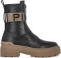 Pinko Zwarte Leren Rits Platte Schoenen Black Dames - Thumbnail 1