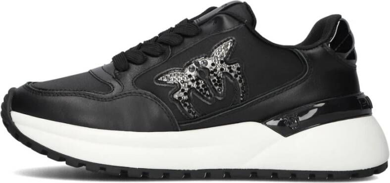 pinko Zwarte GEM 07 Lage Sneakers Black Dames