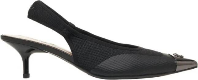 Pinko Zwarte Hakken Puntige Logo Pumps Black Dames