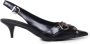 Pinko Zwarte Leren Slingback Band Schoenen Black Dames - Thumbnail 1