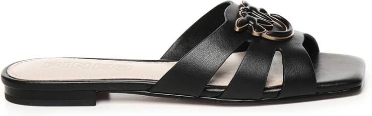 Pinko Zwarte sandalen met bandjes en Love Birds Black Dames