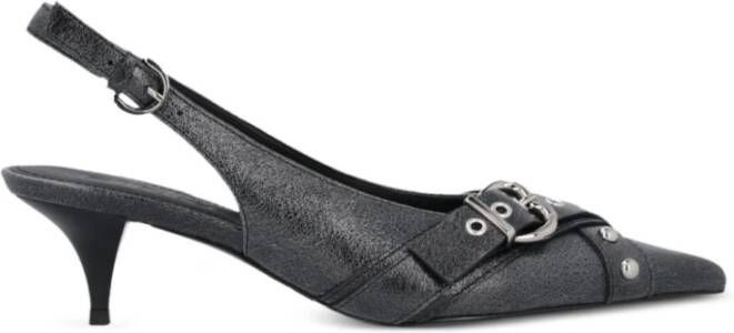 Pinko Zwarte Slingback Schoenen Gray Dames