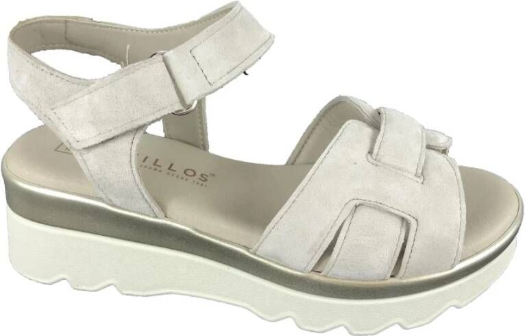 Pitillos Platte sandalen Beige Dames