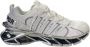 Plein Sport Mesh en Leren Runner Sneaker Wit Zilver White Heren - Thumbnail 1