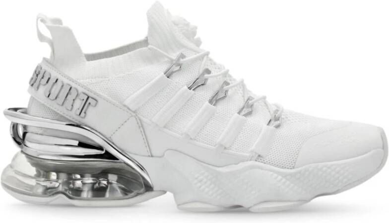 Plein Sport Witte Zilveren Tiger Attack Gen. X.04 Sneaker White Heren