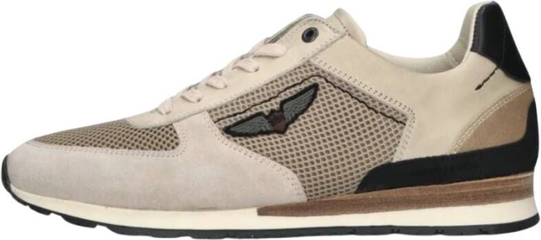 PME Legend Beige Lage Sneakers Lockplate Beige Heren