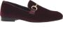 Poesie Veneziane Bordeaux Velvet Moccasins Aw23 Red Dames - Thumbnail 1