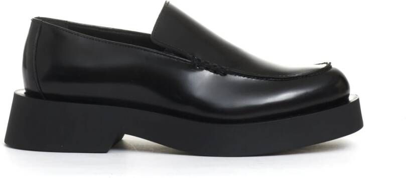 Poesie Veneziane Zwarte Gladde Abrasivato Loafer Black Dames