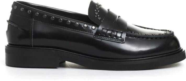 Poesie Veneziane Zwarte Stud Loafer Schoenen Black Dames