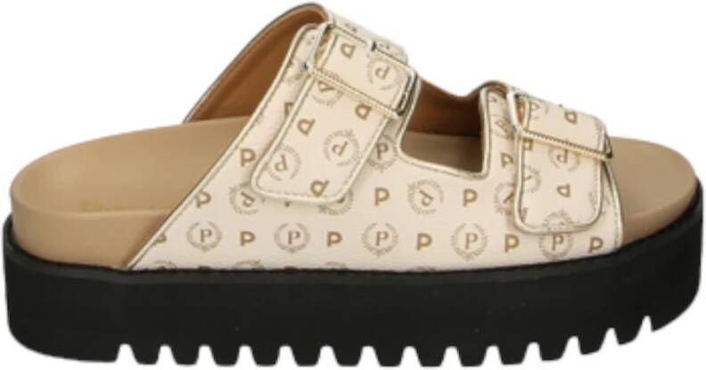 Pollini Dames Synthetisch Leren Slippers Beige Dames