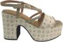 Pollini Stijlvolle Hoge Hak Sandalen Gray Dames - Thumbnail 1